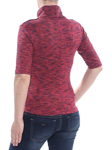 Free People Sunshine Space Dyed Turtleneck Wine X-Small