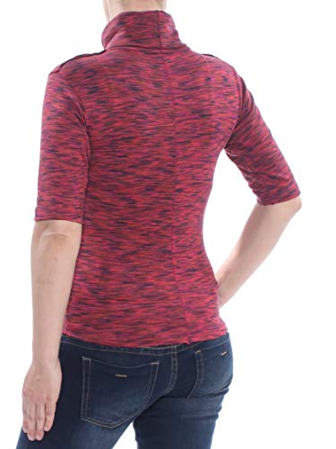 Free People Sunshine Space Dyed Turtleneck Wine X-Small