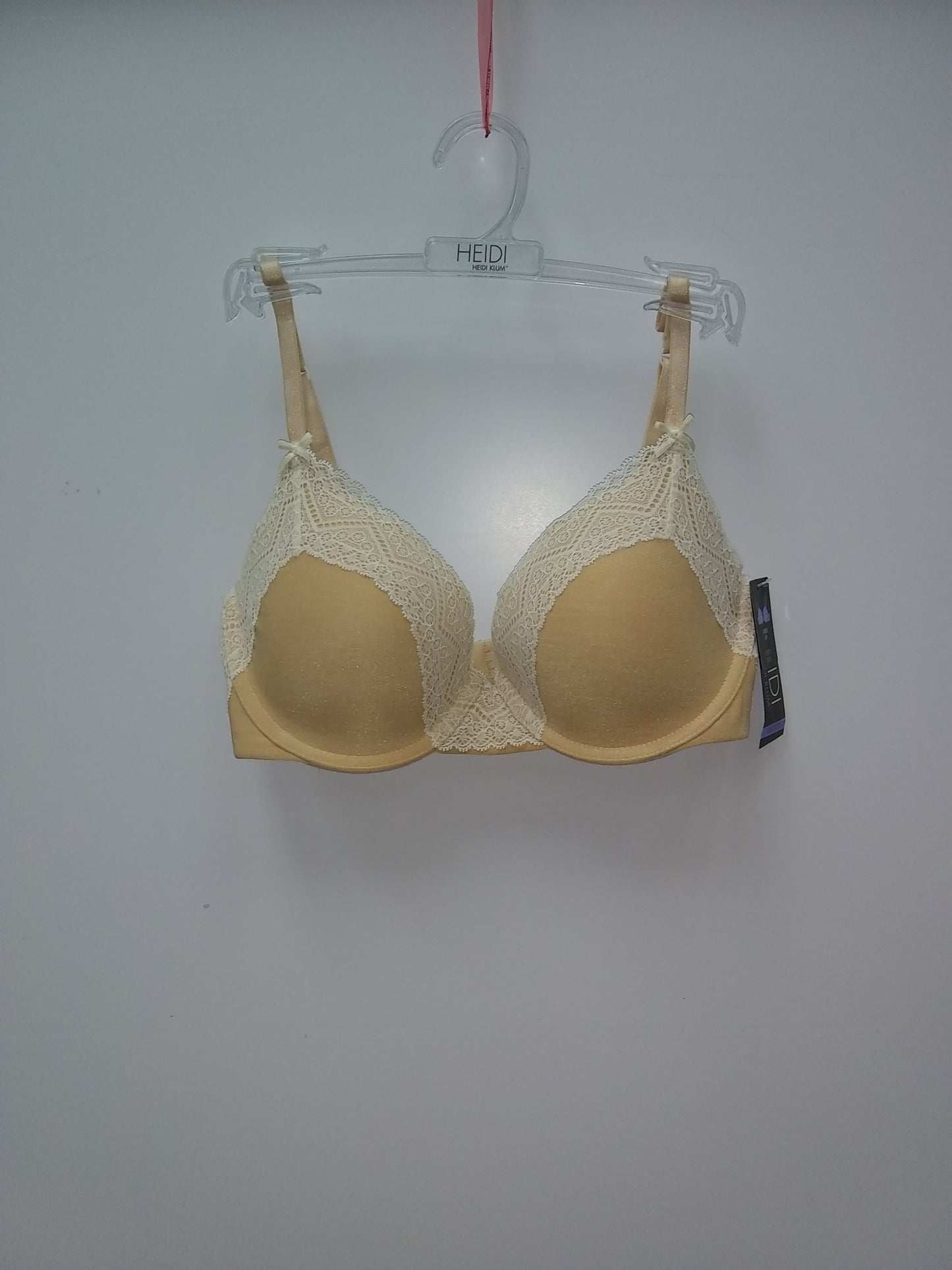 Heidi Klum Smooth Marl Lace T-Shirt Bra, Almond 32D