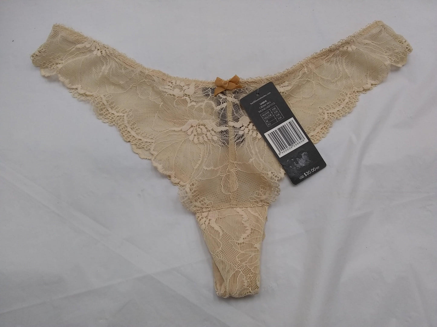 Heidi Klum Intimates Sabine Thong H37-1113 Cream Tan L