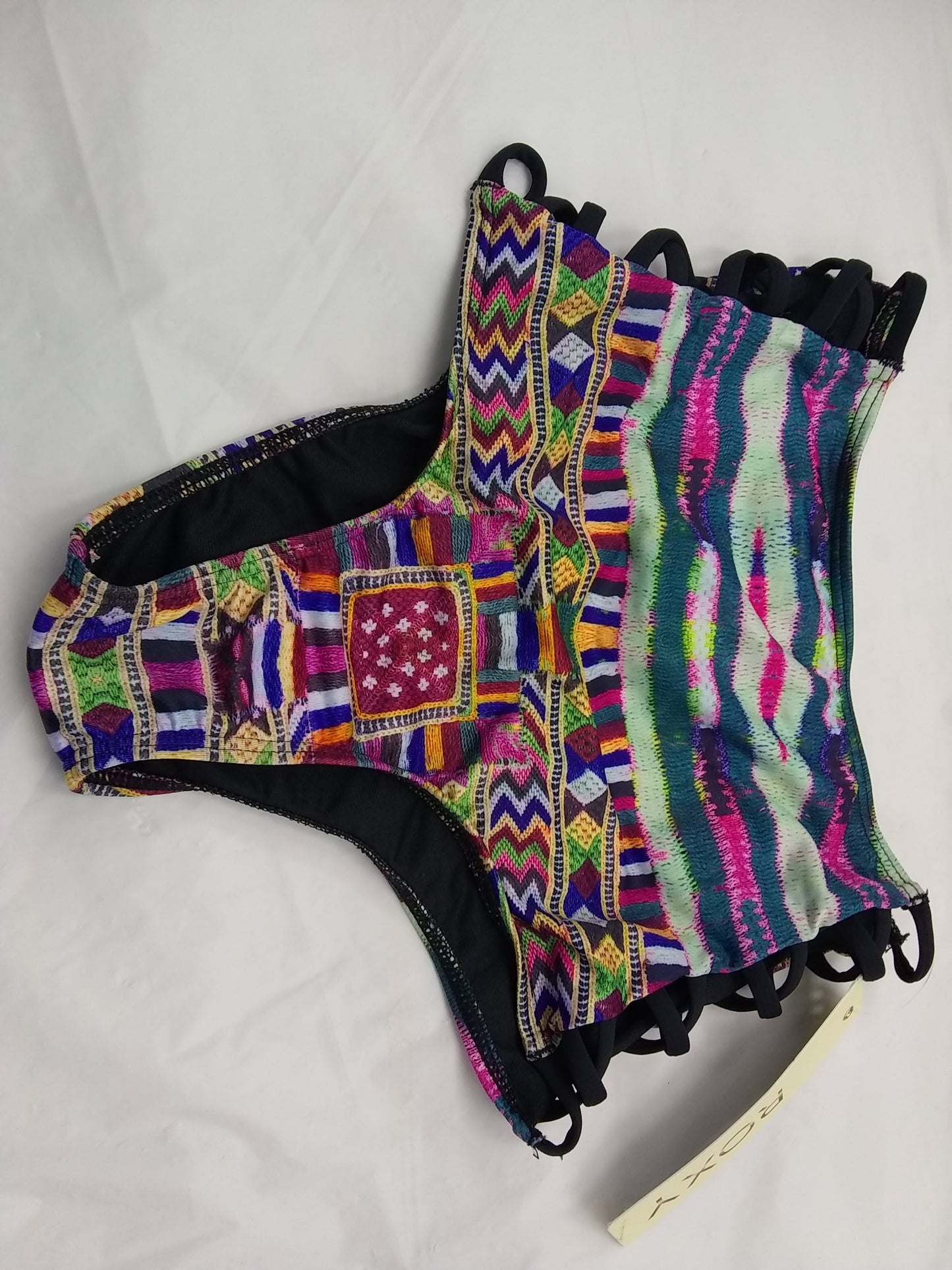 Roxy Cuba Strappy High-Waist Bikini Salsa Super Duper Legit XS