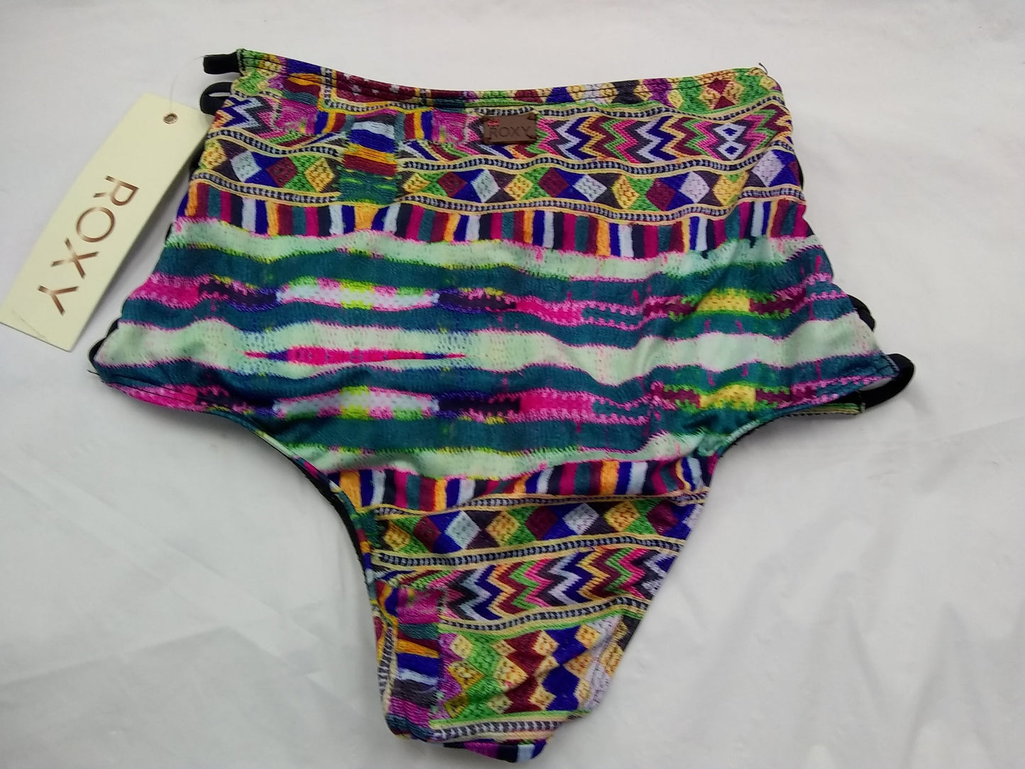 Roxy Cuba Strappy High-Waist Bikini Salsa Super Duper Legit XS