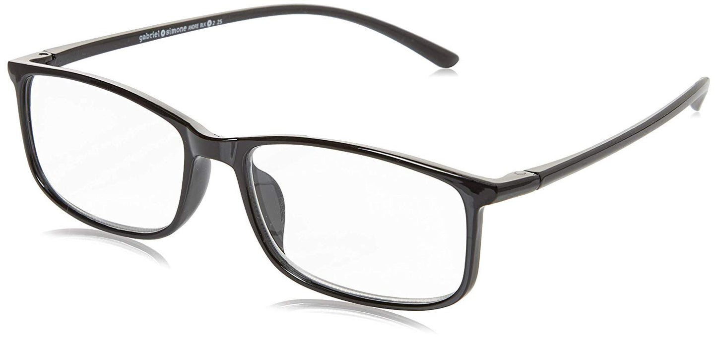 Gabriel + Simone Unisex Reading Glasses Andre Black +2.50