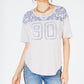 LUCKY BRAND Floral Varisty Mix Top  Gry S