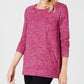 Style & Company Womens New Purple Melange Raglan Sleeve Knit Top M
