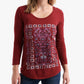 Lucky Brand Cotton Batik-Print T-Shirt Biking Red S