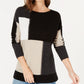 Style Co Petite Colorblocked Tunic Sweater Hammock Heather Combo PM