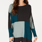 STYLE & CO Sweater Colorblock Tunic Green XS