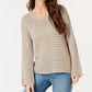 Style & Co Cotton Pointelle Sweater Tan/Beige L