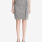 Calvin Klein Open Tweed Straight Skirt Gray 2