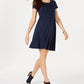 Style & Co  Washed One Pocket Tee Dress Navy XS
