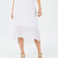 JM Collection Crosshatch Skirt White M