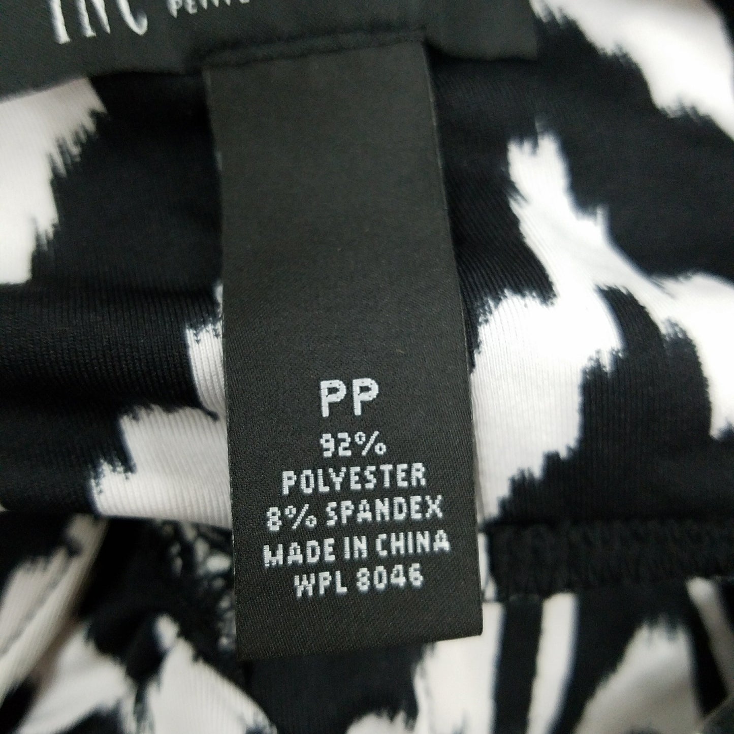 INC International Concepts Petite Handkerchief-Hem Fit Deep Black PXS