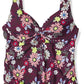 Anne Cole In Full Bloom Underwire Front Twist Shirred Tankini Top, 36D/34DD