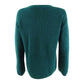 Style & Co Sweater Velvet Laceup Pullover Green Large
