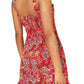 B Darlin Juniors' Floral-Print Sweetheart Ruffled A-line Dress, Multi, 13/14