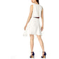 Julia Jordan Womens Layered Asymmetrical Mini Dress Ivory 10