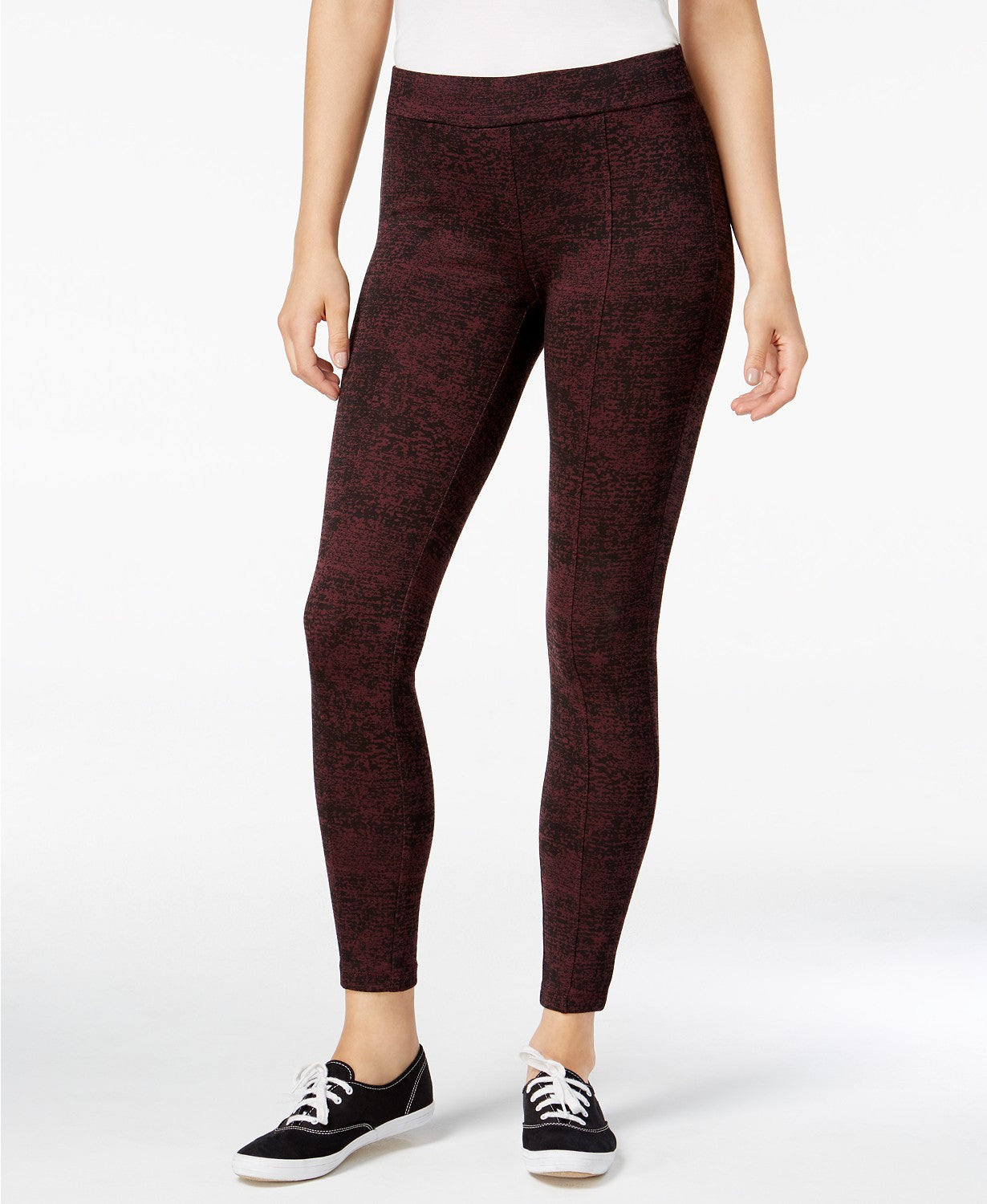 Style Co Petite Printed Ponte Leggings Mixed Marled PXS