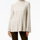 Style Co Petite Mock-Neck Cable-Knit Sw Neutral Combo PXS