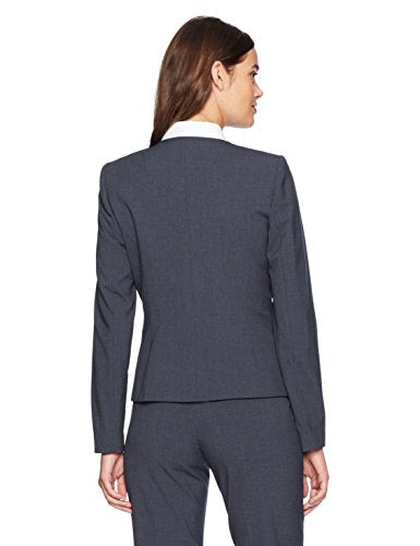 Calvin Klein Women's One Button Jacket with Stitching, reg/Multi, 8