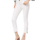 INC International Concepts Colorblocked Step-Hem Skinny Jeans Washed White 10