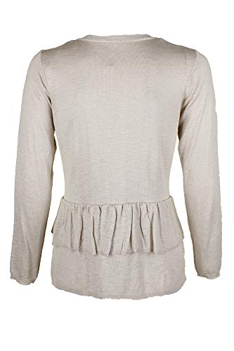NY Collection Womens Petites Knit Open Front Cardigan Sweater Beige PS