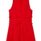Max Studio London Womens Pleated A-Line Cocktail Dress Red L