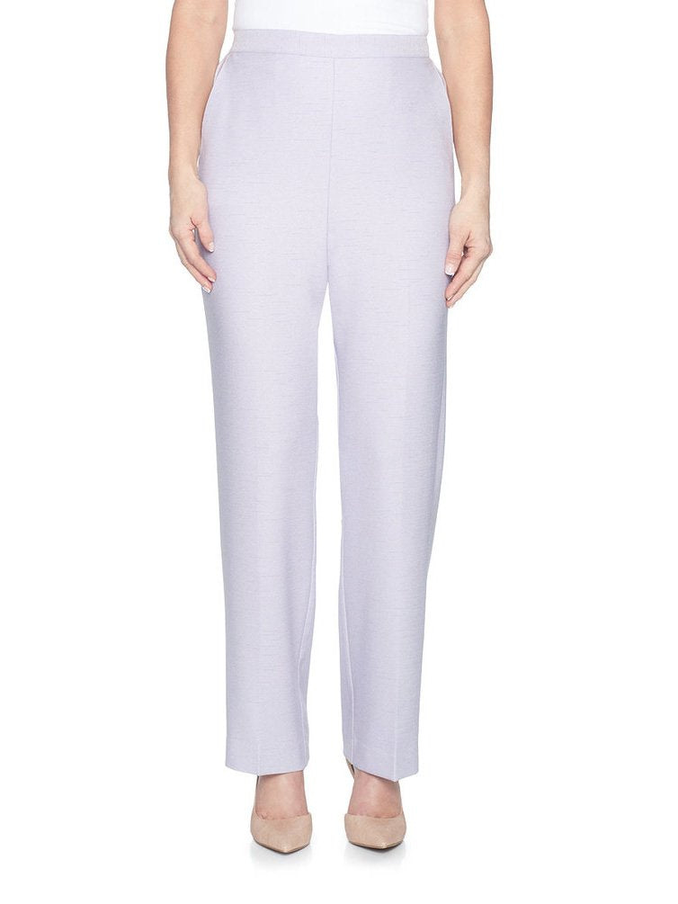 Alfred Dunner Pull-On Flat-Front Pants Lilac 8