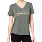 Alfani Graphic Pajama T-Shirt Calm Sage Heather XS