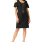 JM Collection Ity Dress With Necklace Black PM