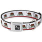 Buckle-Down Seatbelt Buckle Dog Collar-California State Flag 1" Wide/Fits 15-26"Neck L
