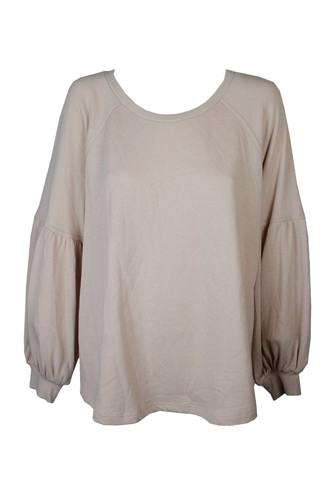 Style Co Bishop-Sleeve Sweatshirt Peony Blush XL