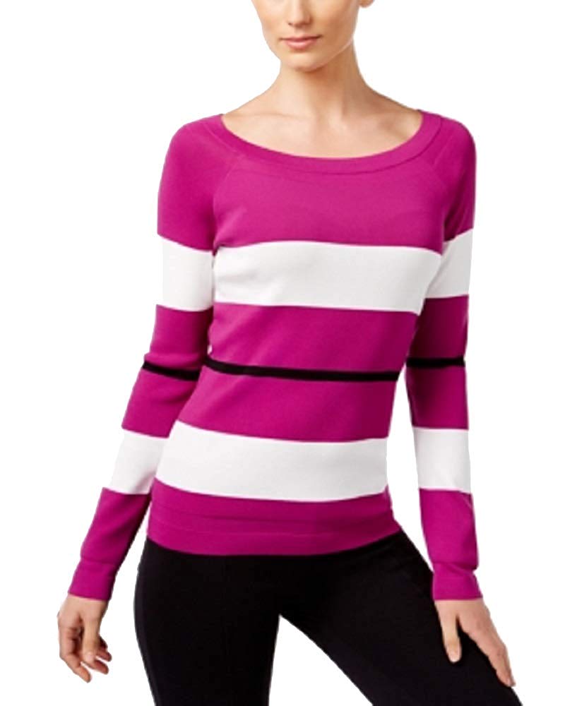 I.N.C. Women's Petite Colorblocked Sweater Magenta PM