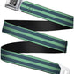 Buckle-Down Unisex-Adult's Seatbelt Belt Stripes Regular, Pastel Green/Olive, 1.5" Wide-24-38 Inches