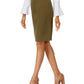 Olivia & Grace Womens Pull On Above Knee Pencil Skirt Green XS