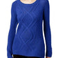 NY Collection Cable-Knit Sweater Surf The Web L
