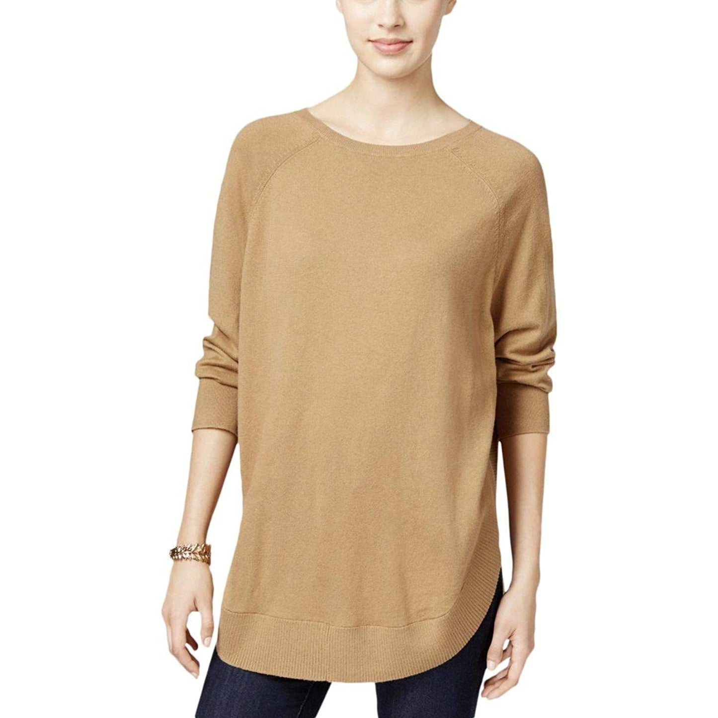 Style Co Petite Boat-Neck Sweater Salty Nut PM