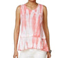 Style Co Cotton Tie-Dyed Flounce-Hem To Coral Bliss Dye S