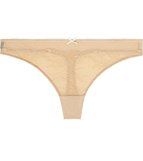 Heidi by Heidi Klum French-Cut Lace Thong H37-1166 Toasted AlmondPristine- Nude M