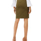 Olivia & Grace Womens Pull On Above Knee Pencil Skirt Green XS