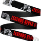 Buckle-Down Unisex-Adult's Seatbelt Belt XL, Heroes Never die/Harambe/Black/Grays/red, 1.5" Wide-32-52 Inches