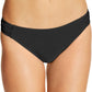 California Waves Ruched Side-Tab Bikini Bottom Black M - NEW WITHOUT TAG