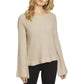 1.State Womens Bell Sleeve Sweater w/Stitch Detail Oatmeal M
