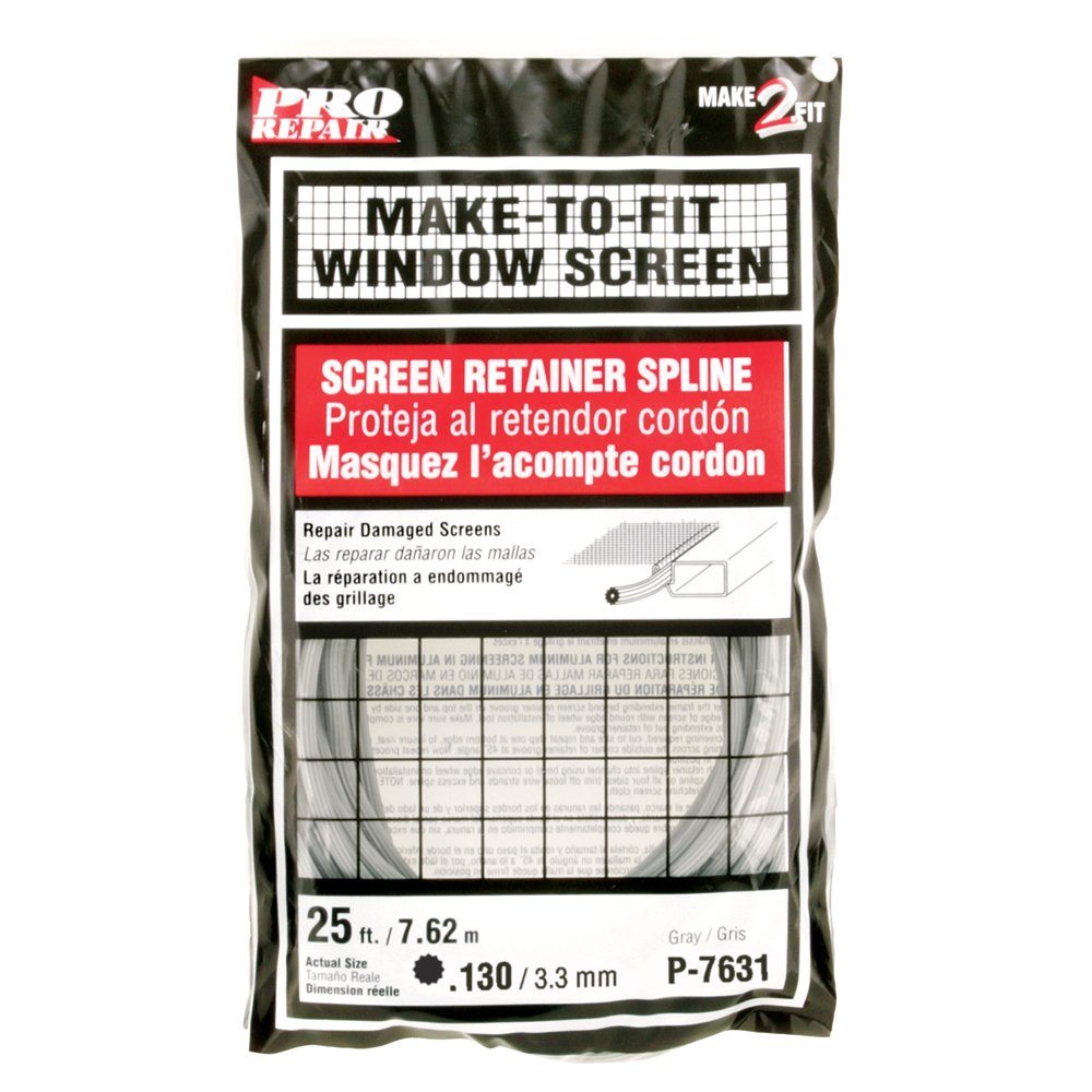 Prime-Line Products P 7631 Screen Retainer Spline, .130-in, 25-ft, Gray