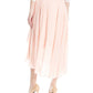 NY Collection Women's Pleated Solid Assymmetical Fton Hem Skirt