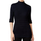 Style Co Petite Marled Mock-Neck Sweater Industrial Blue PM