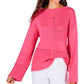 STYLE & CO Sweater Patchwork Pullover Med Pink M