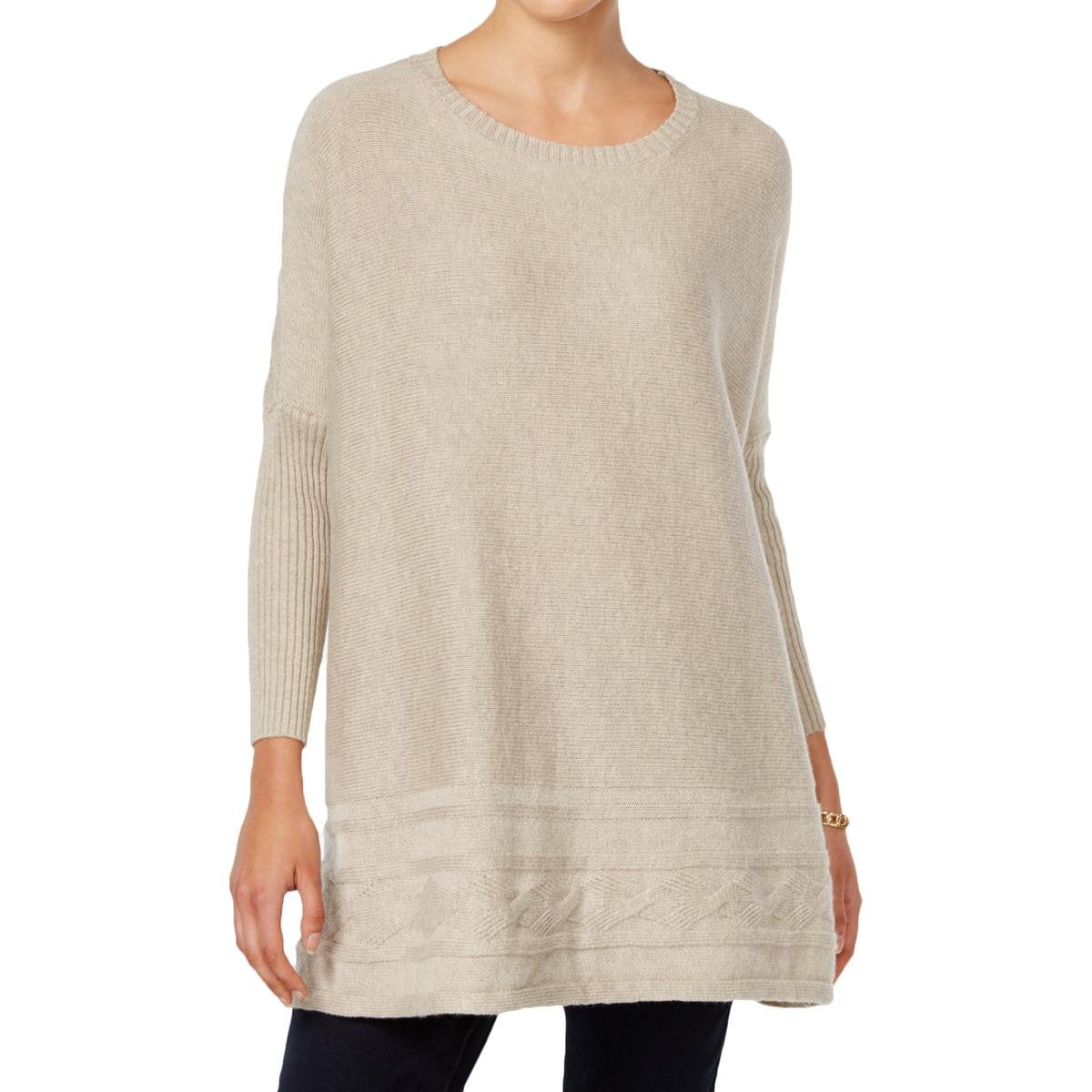 Style & Co. Womens Knit Pullover Sweater Beige PP - Petite