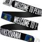 Buckle-Down Unisex-Adult's Seatbelt Belt Regular, Flag Silhouette Welcome to Pennsylvania, 1.5" Wide-24-38 Inches