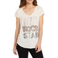 WILLIAM RAST Melange Graphic T-Shirt Royal Rock Star Marshmallow M